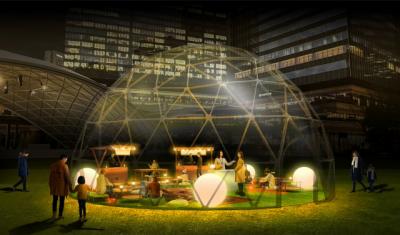 大阪のクリスマス…「うめきた公園」に“巨大透明ドーム”が登場　夜は光と音のパフォーマンス空間に