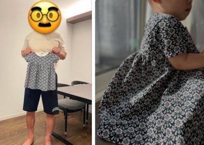 ラガーマン夫が、娘のためにワンピースを手作り…服飾未経験も“世界で一つの特別な服”が完成「こんな可愛いのが作れるなんて」 「既製品みたい」