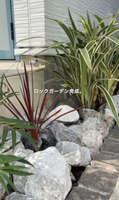 幅40センチのデッドスペース→“ロックガーデン”に　「お家DIY」アイデアに「おしゃれ」「天才か」