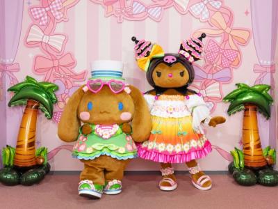 日焼け姿のシナモロール＆クロミがテーマパーク初登場　ハーモニーランドで“はちゃめちゃ”な夏イベント開始