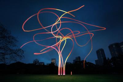 チームラボ、浜離宮恩賜庭園で夜の野外アート展を開催