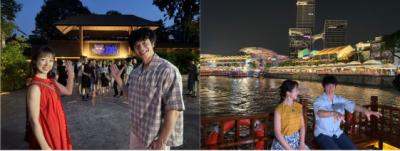 庄司智春＆川田裕美、海外旅行2ショット　2泊3日でシンガポールへ「家族には申し訳ないですが…」